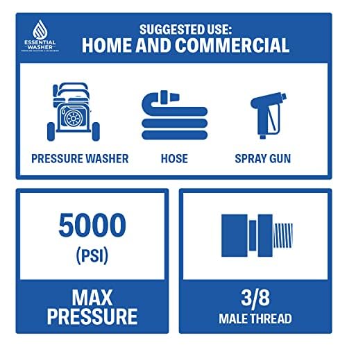 Pressure Washer Stainless Steel ⅜” Quick Connect Male NPT Fittings