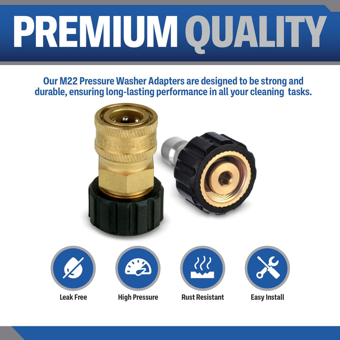 Pressure Washer M22 Quick Connect Adapter Set Variations