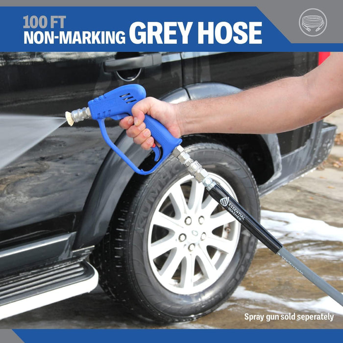 Pressure Washer Hose With 3/8 Quick Connect Fittings and 360 Swivel Outlet | 4000 PSI