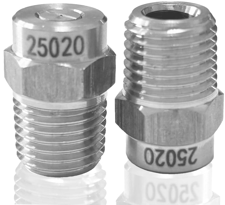 Pressure Washer Stainless Steel ¼” Male NPT 25 Degree 2.0 Orifice Surface Cleaner Tips