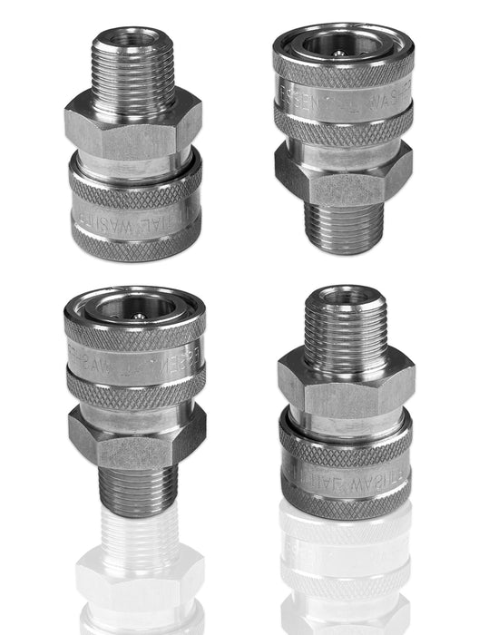 Pressure Washer Stainless Steel ⅜” Quick Connect Male NPT Fittings