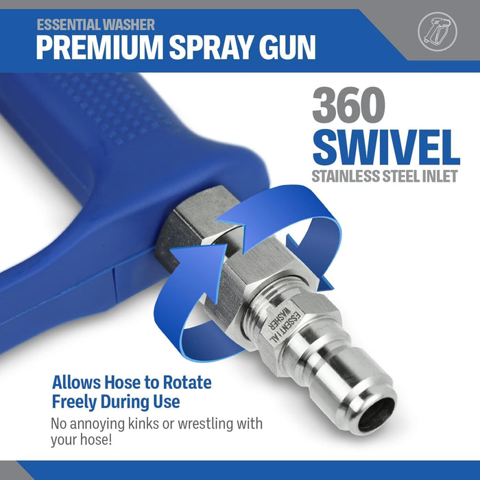 Pressure Washer Gun With Quick Connect & M22 Adaptors