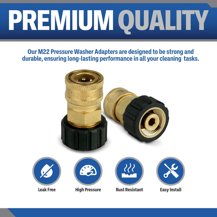 Pressure Washer M22 Quick Connect Adapter Set Variations