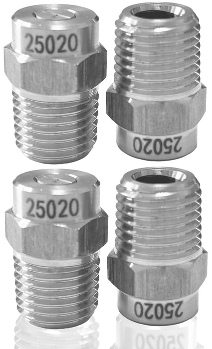 Pressure Washer Stainless Steel ¼” Male NPT 25 Degree 2.0 Orifice Surface Cleaner Tips