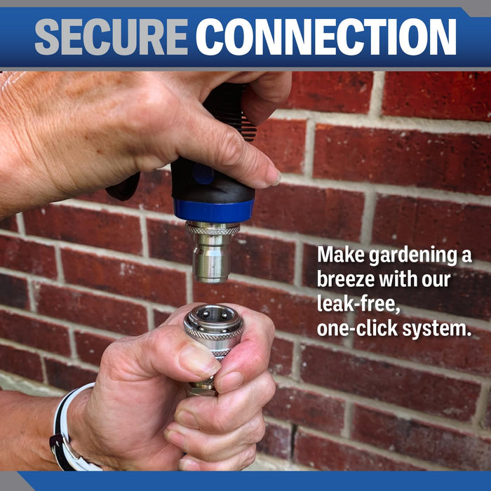 Garden Hose ¾” Stainless Steel Quick Connect Fittings Plug & Coupler Set