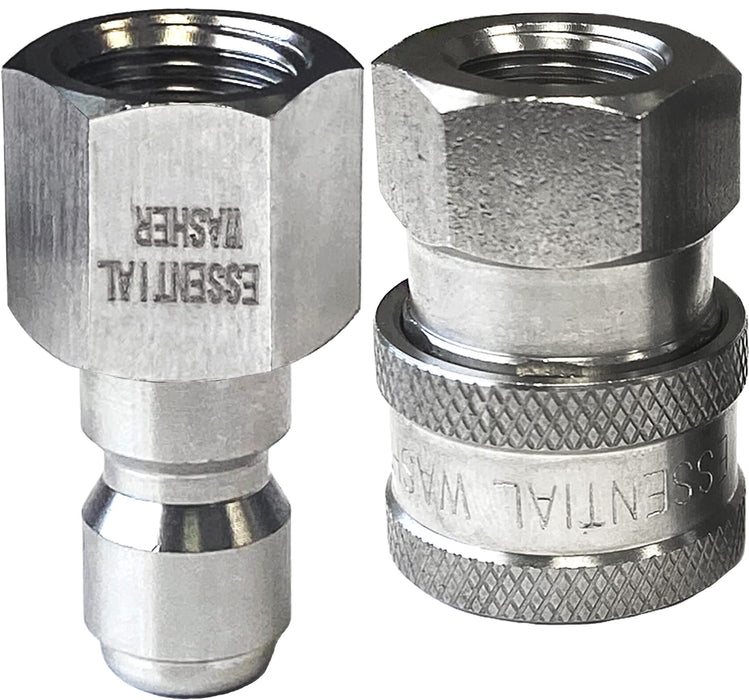 Pressure Washer Fittings Stainless Steel Quick 1/4 Inch Connect Coupler Socket/Plug Adapter Set