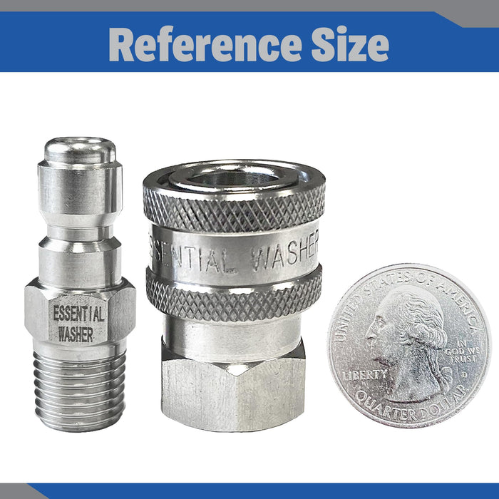 Pressure Washer Fittings Stainless Steel Quick 1/4 Inch Connect Coupler Socket/Plug Adapter Set
