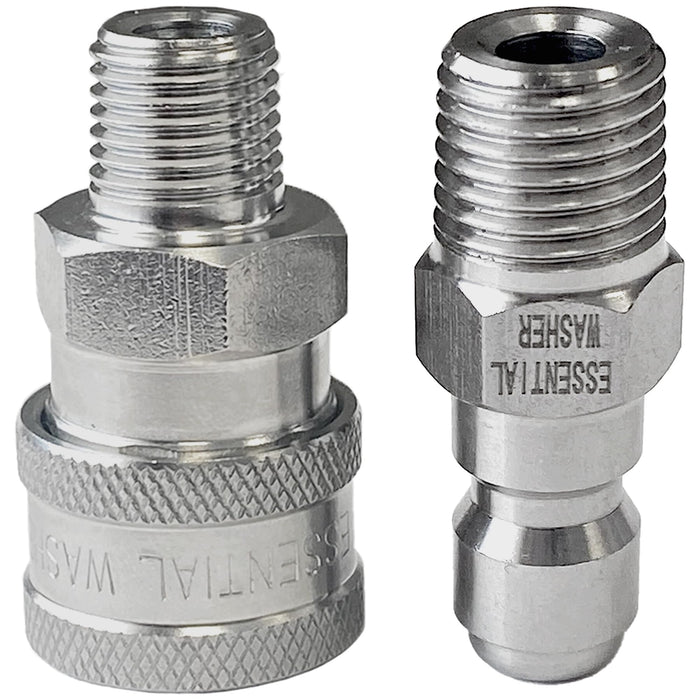 Pressure Washer Fittings Stainless Steel Quick 1/4 Inch Connect Coupler Socket/Plug Adapter Set