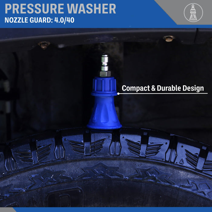Pressure Washer 1/4" Stainless Steel Quick Connect Nozzle Guard With 40° Angle