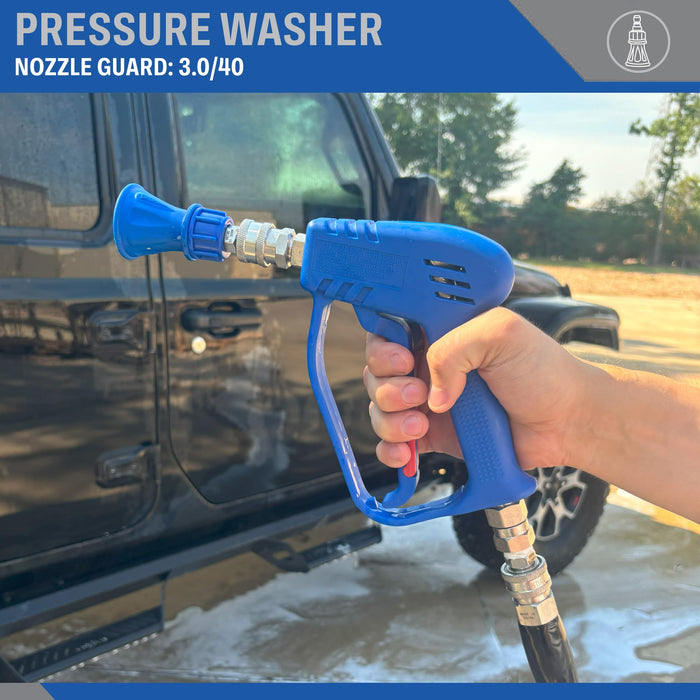 Pressure Washer 1/4" Stainless Steel Quick Connect Nozzle Guard With 40° Angle
