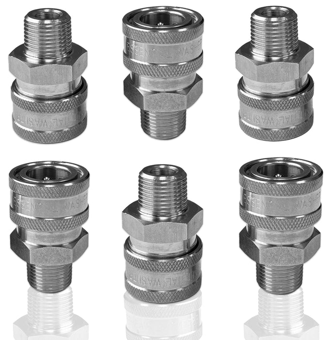 Pressure Washer Stainless Steel ⅜” Quick Connect Male NPT Fittings