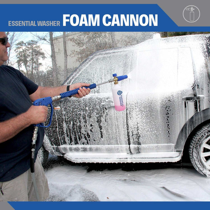 Heavy Duty Foam Cannon | High Pressure Washer Accessory With Stainless Steel QC Plug & Adjustable Features
