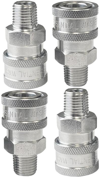 Pressure Washer Stainless Steel 1/4” Quick Connect Male NPT Fittings