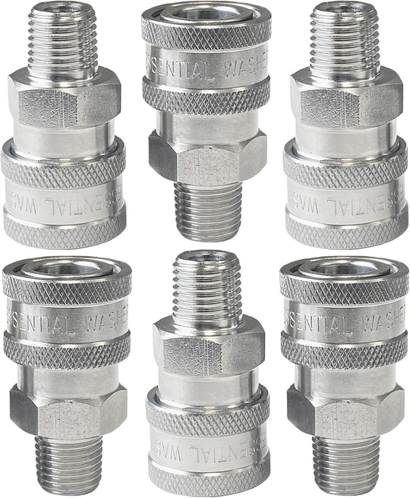 Pressure Washer Stainless Steel 1/4” Quick Connect Male NPT Fittings