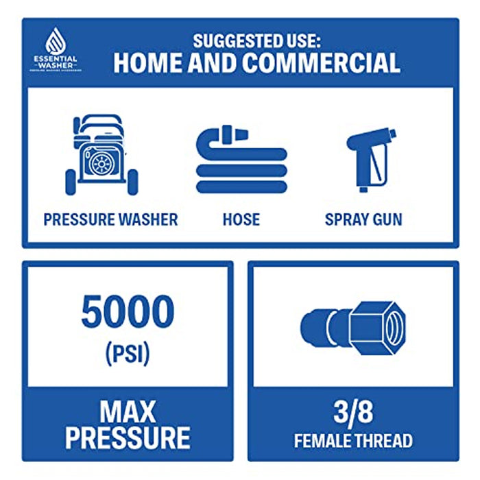 Pressure Washer Stainless Steel 3/8” Plug Female NPT Fittings