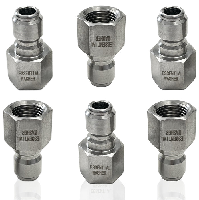 Pressure Washer Stainless Steel 3/8” Plug Female NPT Fittings
