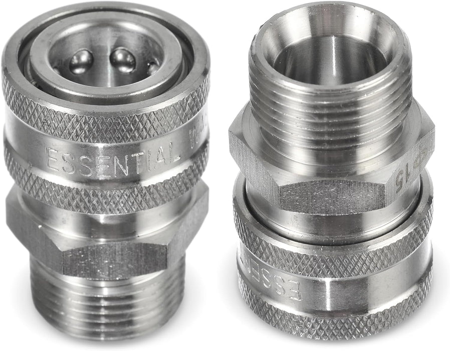ESSENTIAL WASHER M22 To 3/8 Quick Connect | 5000 PSI Pressure Washer Quick Connect | M22 15mm Quick Connect