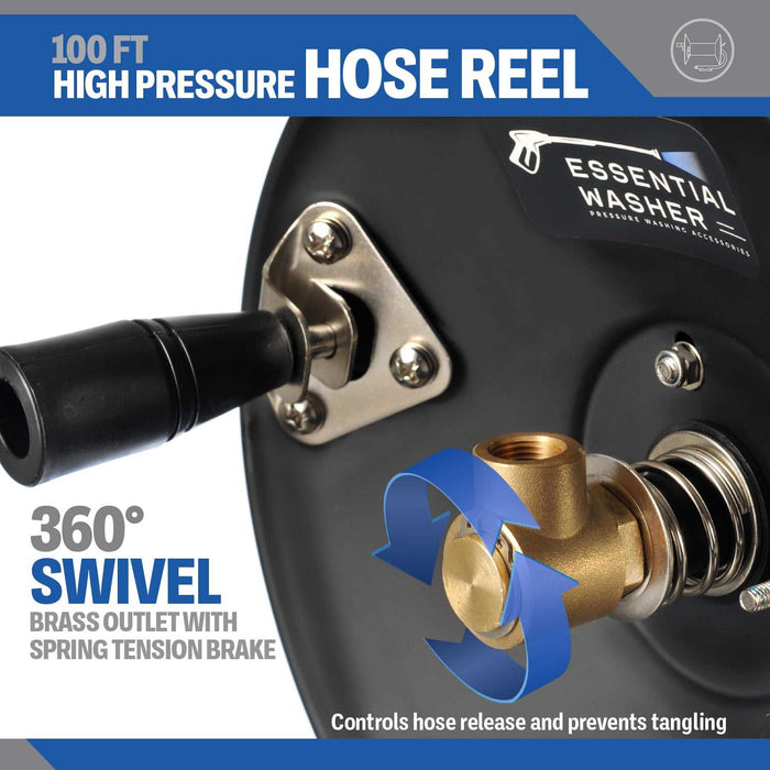 100 Foot Pressure Washer Hose Reel Sale