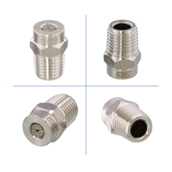 Stainless Steel Nozzle Tip for Surface Cleaner Pressure Washer Broom and Undercarriage | 4000 PSI | 1/4" Inch Male NPT | 25 Degree 2.0 Orifice