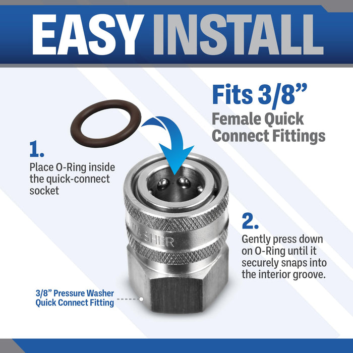 Pressure Washer Hose O Rings | 10 Pack