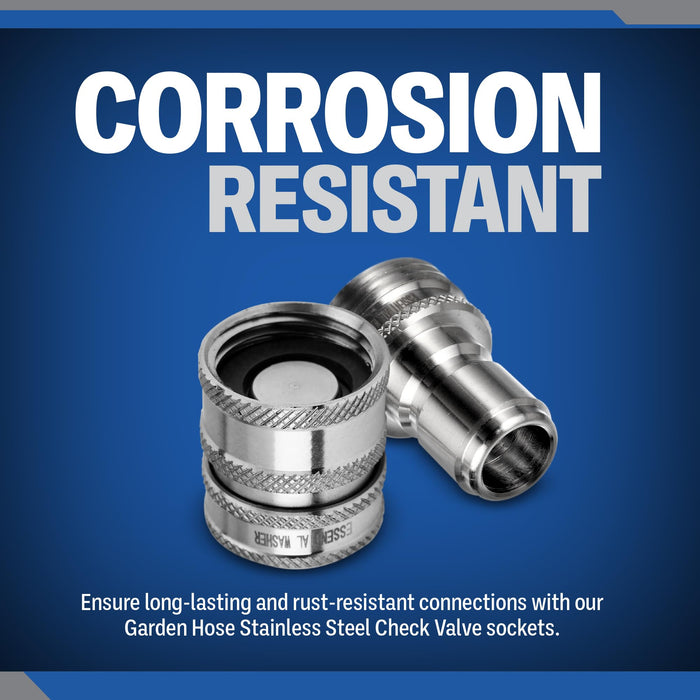 Garden Hose 3/4 Stainless Steel Check Valve