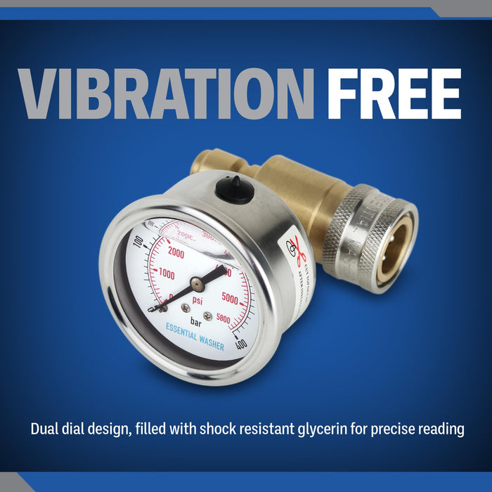 Pressure Washer 3/8 Inch Quick Connect with Plug Gauge Kit
