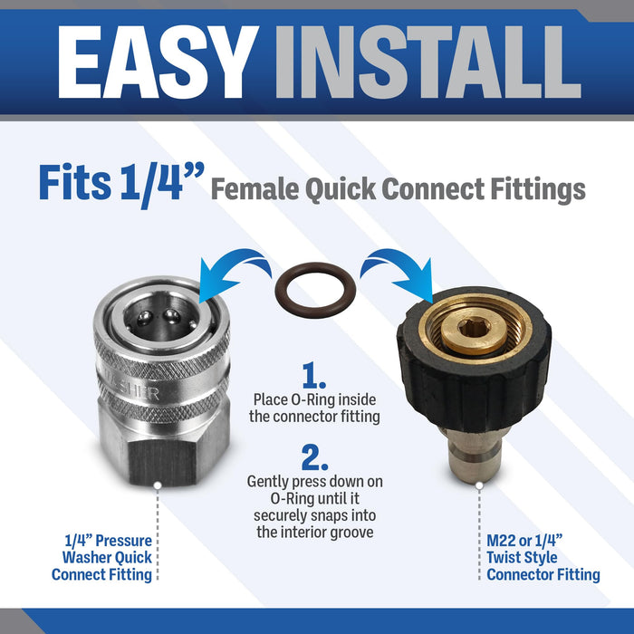 Pressure Washer Hose O Rings | 10 Pack