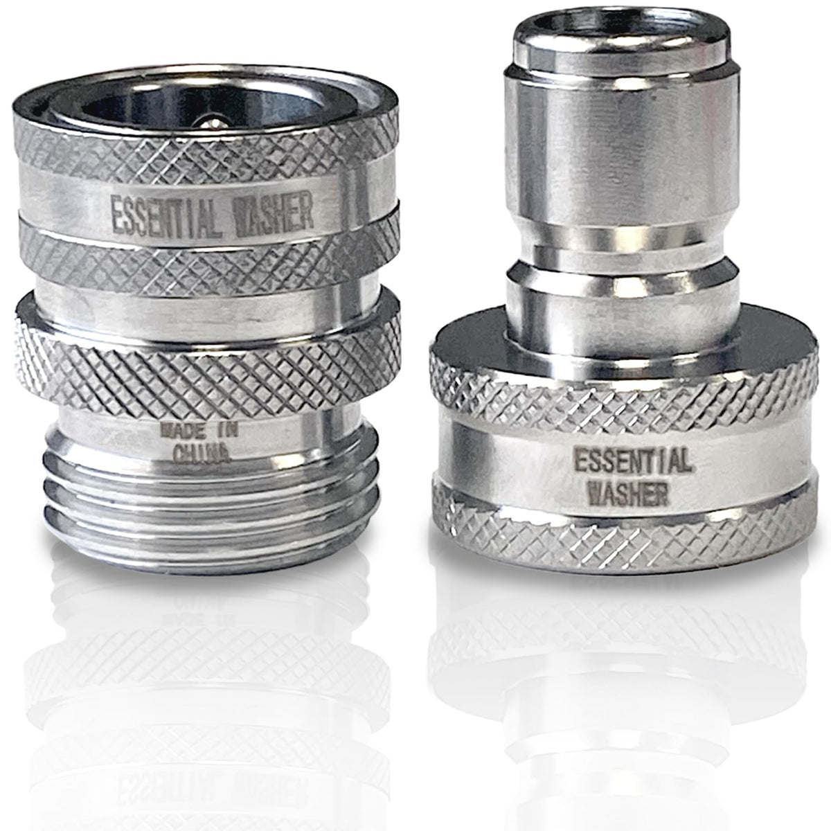 Garden Hose Stainless Steel ¾” Quick Connect Fittings Plug & Coupler S ...