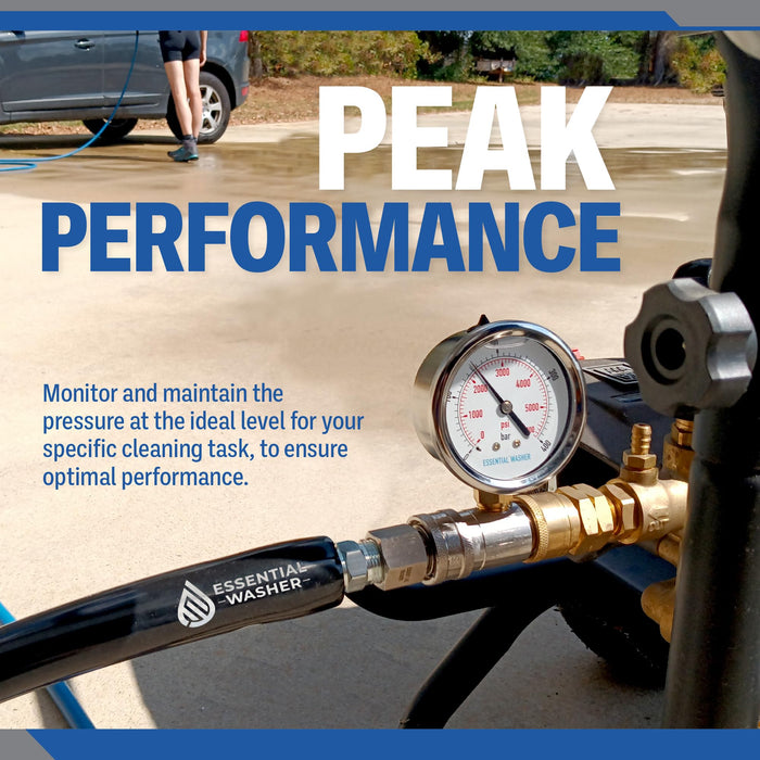Pressure Washer 3/8 Inch Quick Connect with Plug Gauge Kit