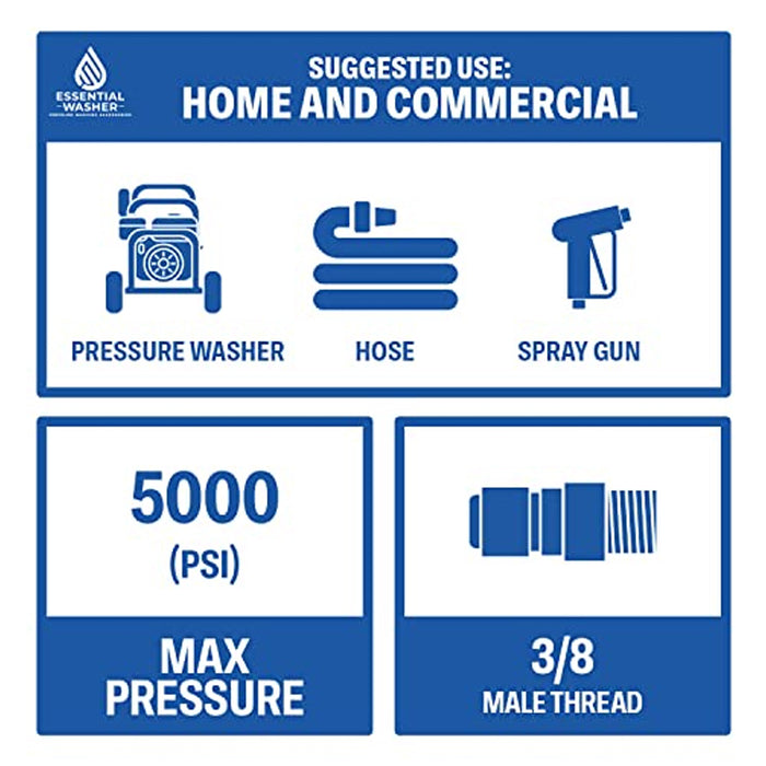 Pressure Washer Stainless Steel 3/8” Plug Male NPT Fittings