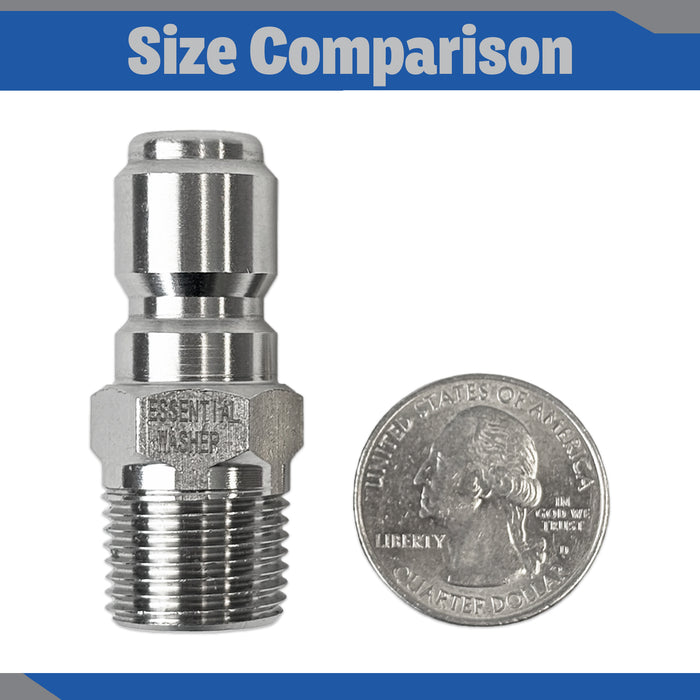 Pressure Washer Stainless Steel 3/8” Plug Male NPT Fittings