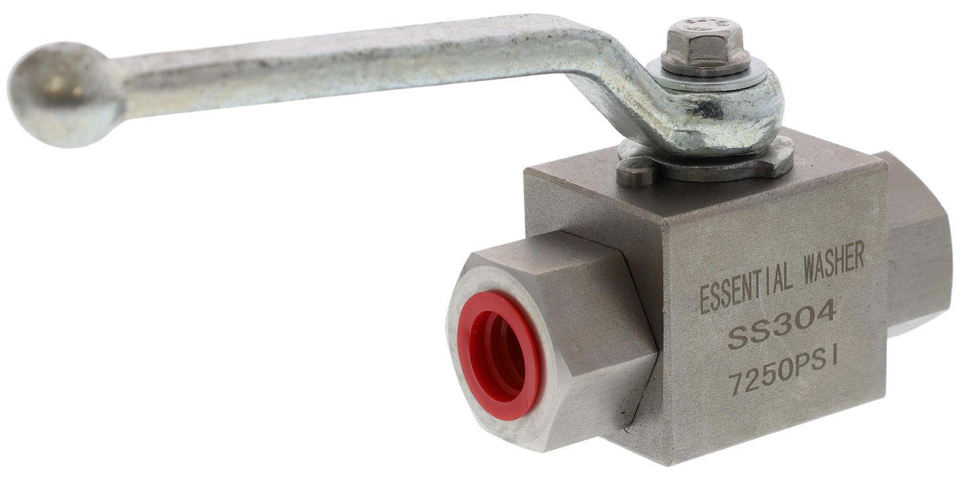 Stainless Steel High Pressure Ball Valve 7250 PSI | 2 Port 3/8" NPT Female With Coupler And Plug
