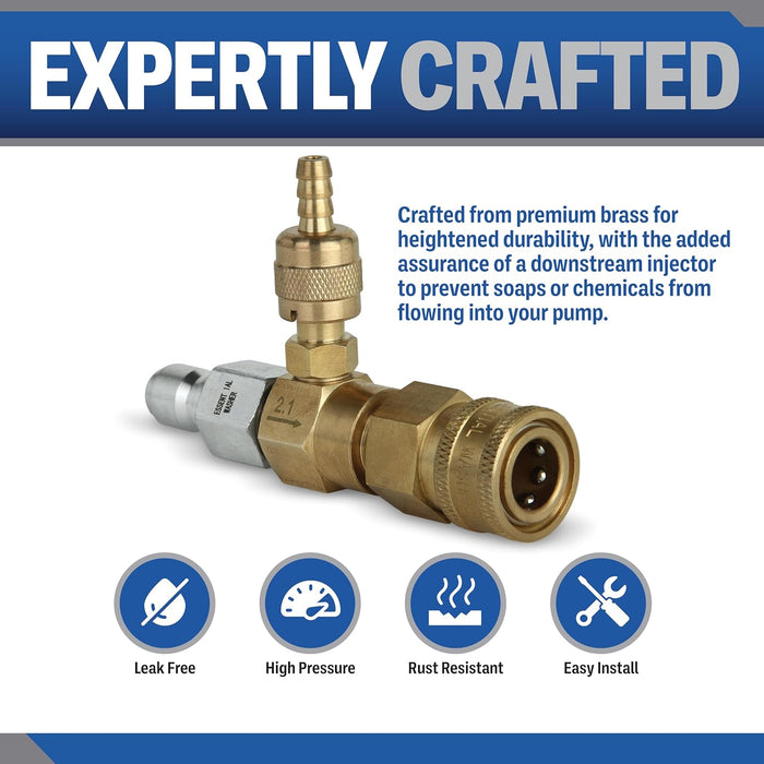ESSENTIAL WASHER Pressure Washer Chemical Injector Kit | Adjustable Do