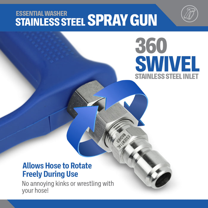 4000 PSI High Pressure Washer Gun with Stainless Steel Swivel